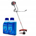 Kit Roçadeira Lateral a Gasolina 2T 33CC 1,2HP BR-33G Branco 90314660 + 2 x Lubrificantes Premium 500ml - BRANCO-K491